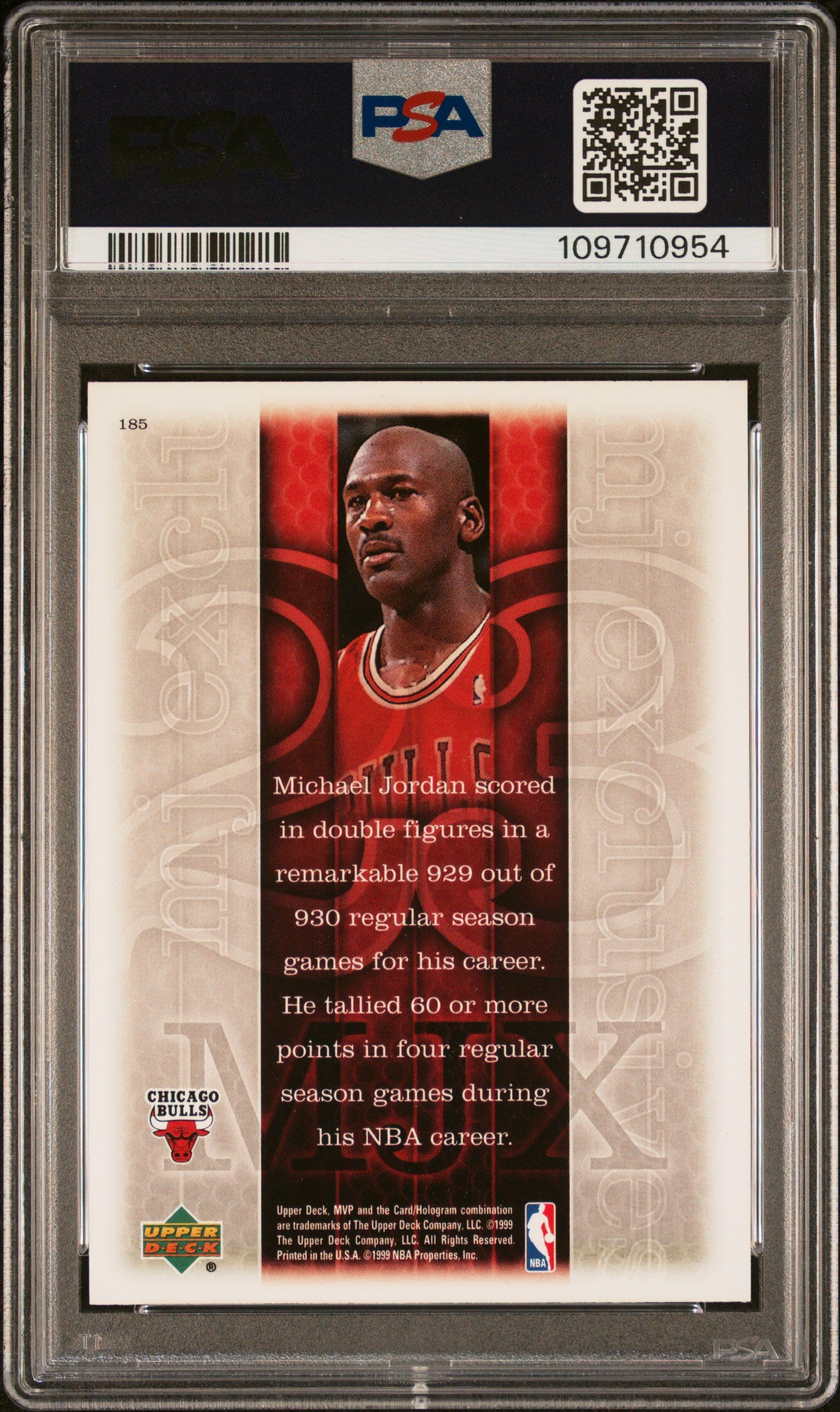 1999 Upper Deck MVP Michael Jordan #185 PSA 10