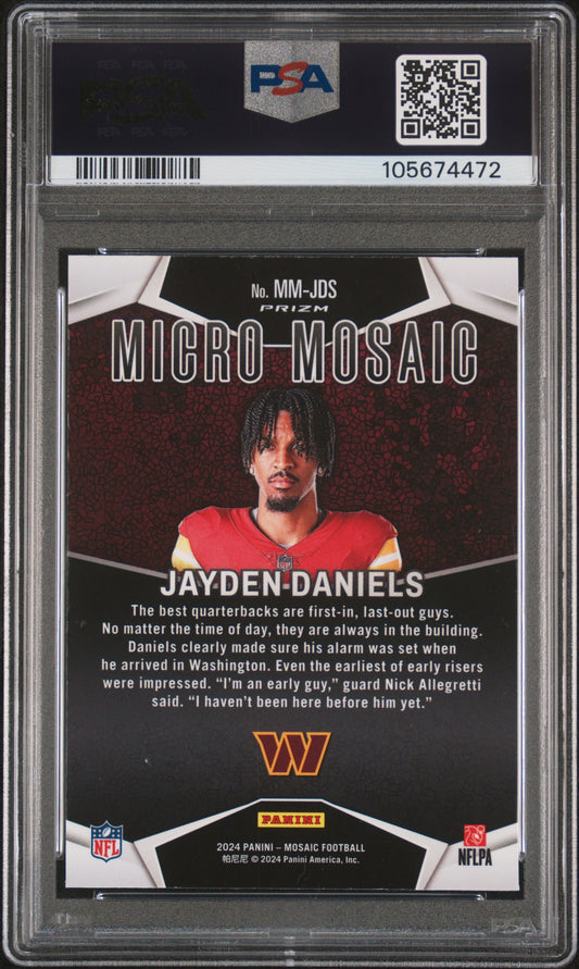 2024 Panini Mosaic Micro Mosaic Jayden Daniels #MMJDS PSA 9