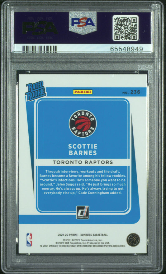 2021 Panini Donruss Scottie Barnes #236 Choice PSA 10