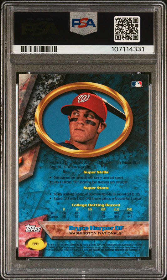 2011 Bowman's Best Prospects Bryce Harper #BBP1 PSA 10