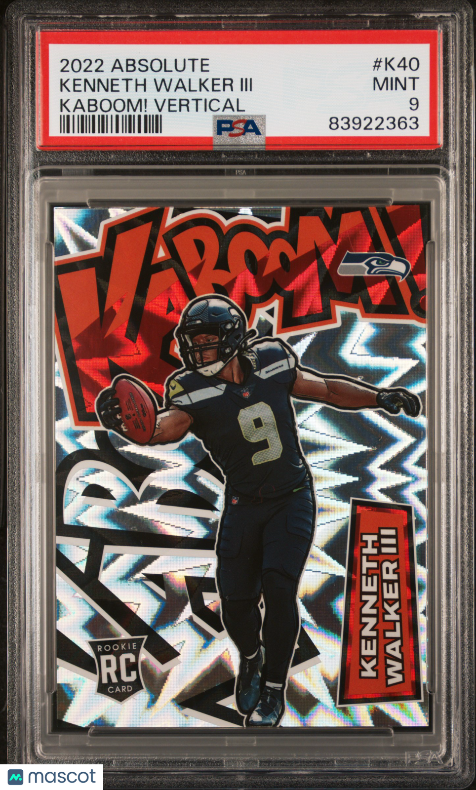 2022 Panini Absolute Kaboom! Vertical Kenneth Walker III #K40 PSA 9 Fearless Cards & Collectibles 2022 Panini Absolute Kaboom! Vertical Kenneth Walker III #K40 PSA 9 Fearless Cards & Collectibles