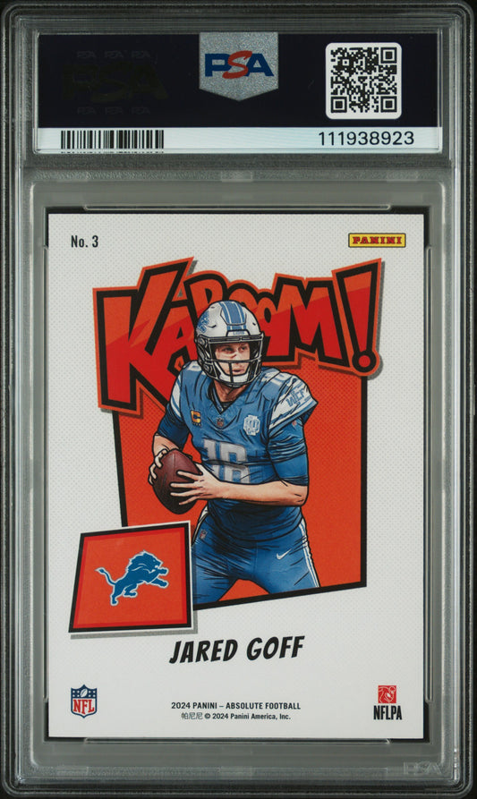 2024 Panini Absolute Kaboom! Horizontal Jared Goff #3 PSA 9