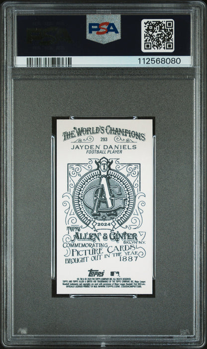 2024 Topps Allen & Ginter Jayden Daniels #293 Mini Back PSA 10