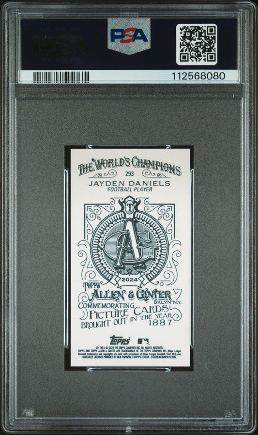 2024 Topps Allen & Ginter Jayden Daniels #293 Mini Back PSA 10