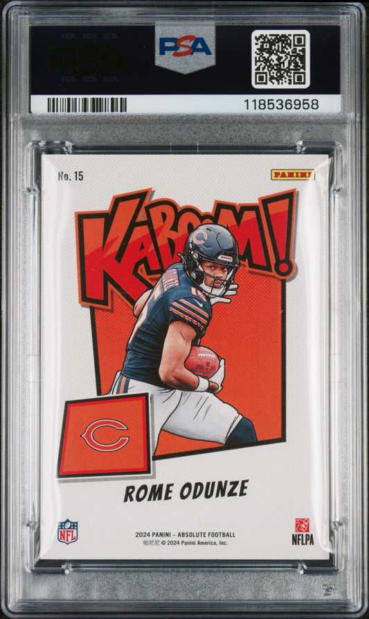 2024 Panini Absolute Kaboom! Horizontal Rome Odunze #15 PSA 9