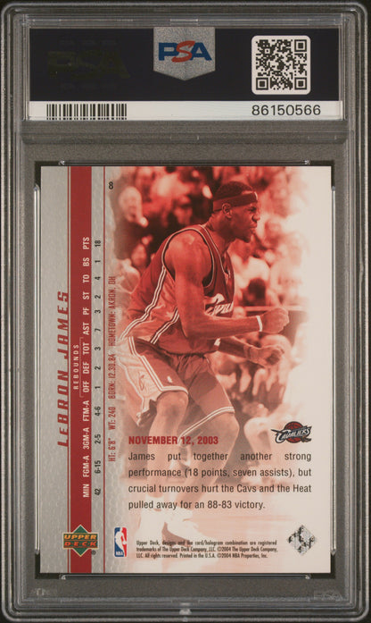 2003 Upper Deck LeBron James Phenomenal Beginnings LeBron James #8 PSA 10