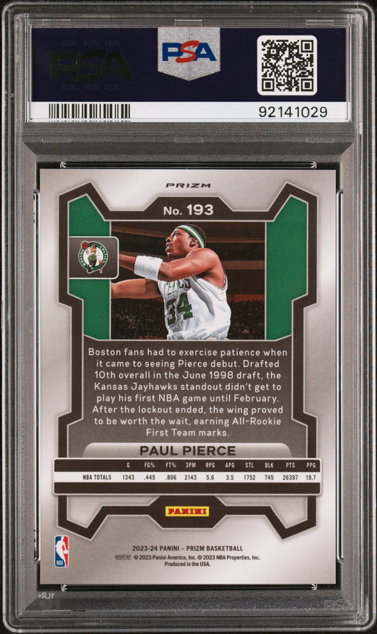 2023 Panini Prizm Paul Pierce #193 Glitter PSA 10