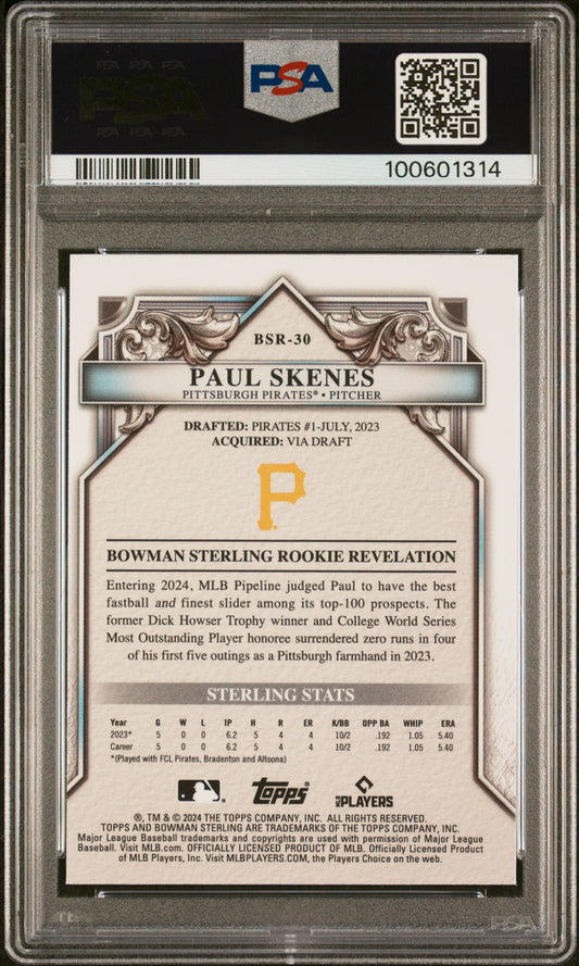 2024 Bowman Sterling Rookies Paul Skenes #BSR30 PSA 9