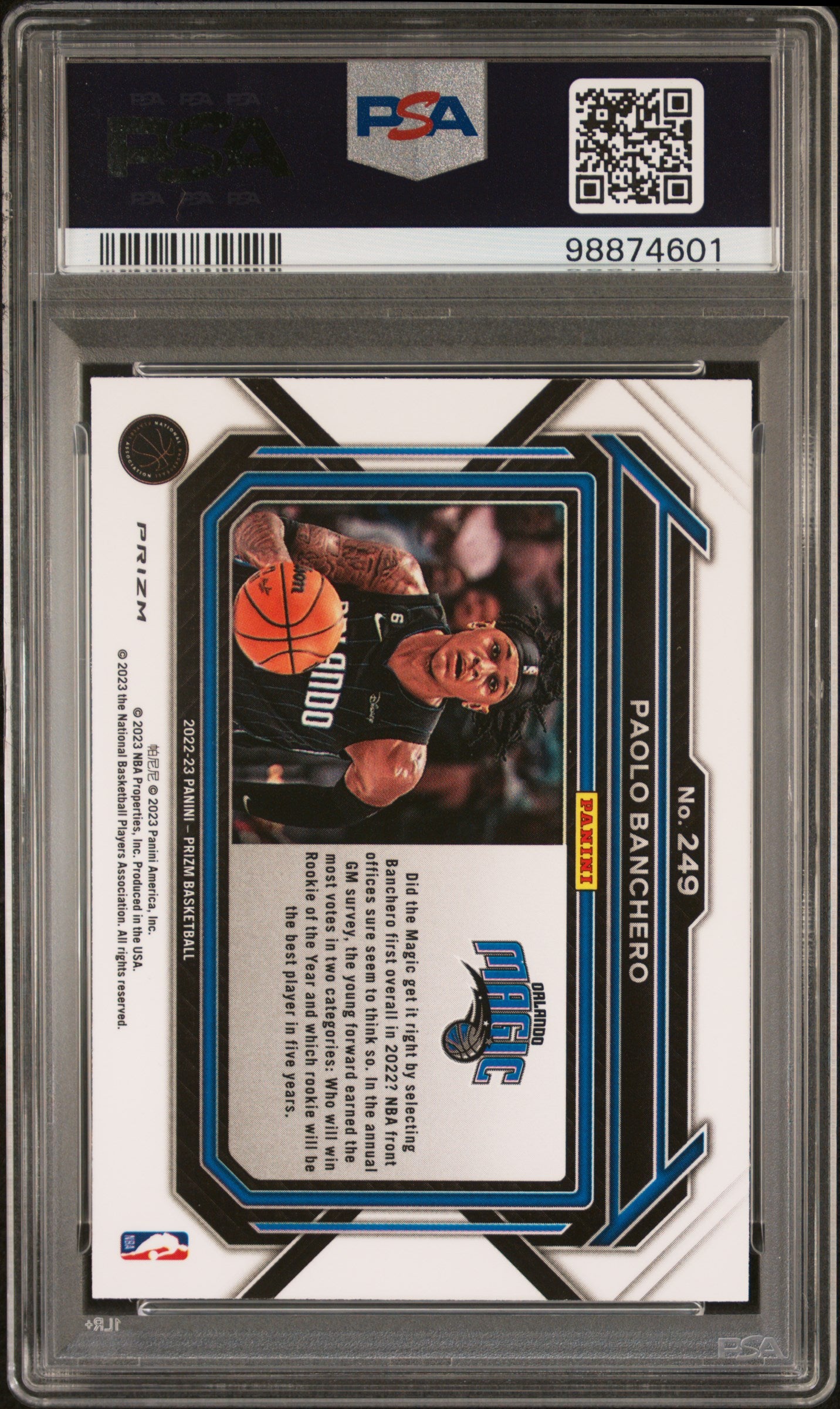 2022 Panini Prizm Paolo Banchero #249 Variation PSA 9
