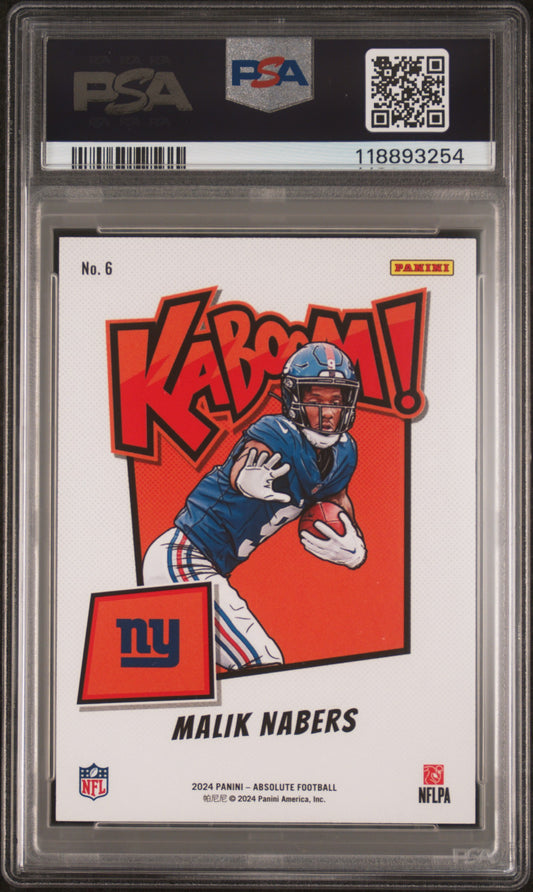 2024 Panini Absolute Kaboom! Horizontal Malik Nabers #6 PSA 9