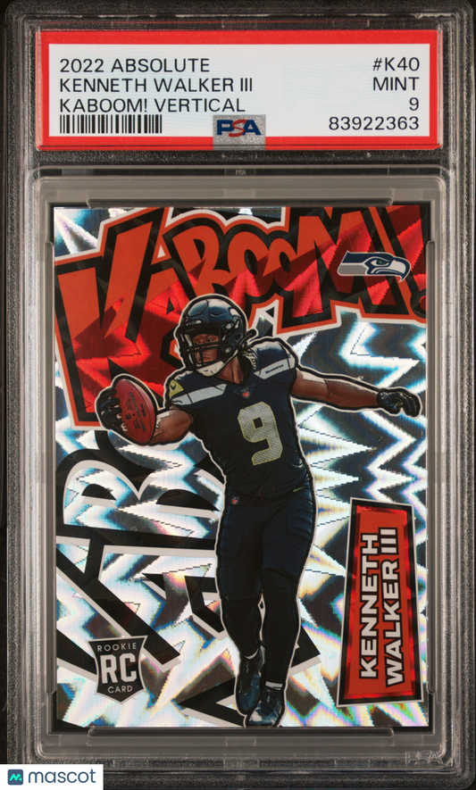 2022 Panini Absolute Kaboom! Vertical Kenneth Walker III #K40 PSA 9