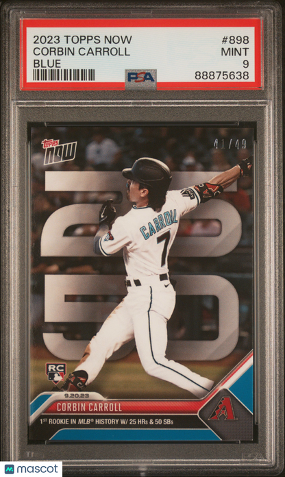 2023 Topps Now Corbin Carroll #898 Blue /49 PSA 9