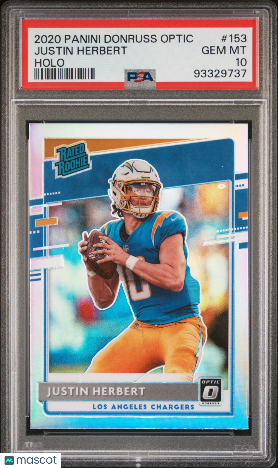 2020 Panini Donruss Optic Justin Herbert #153 Holo PSA 10