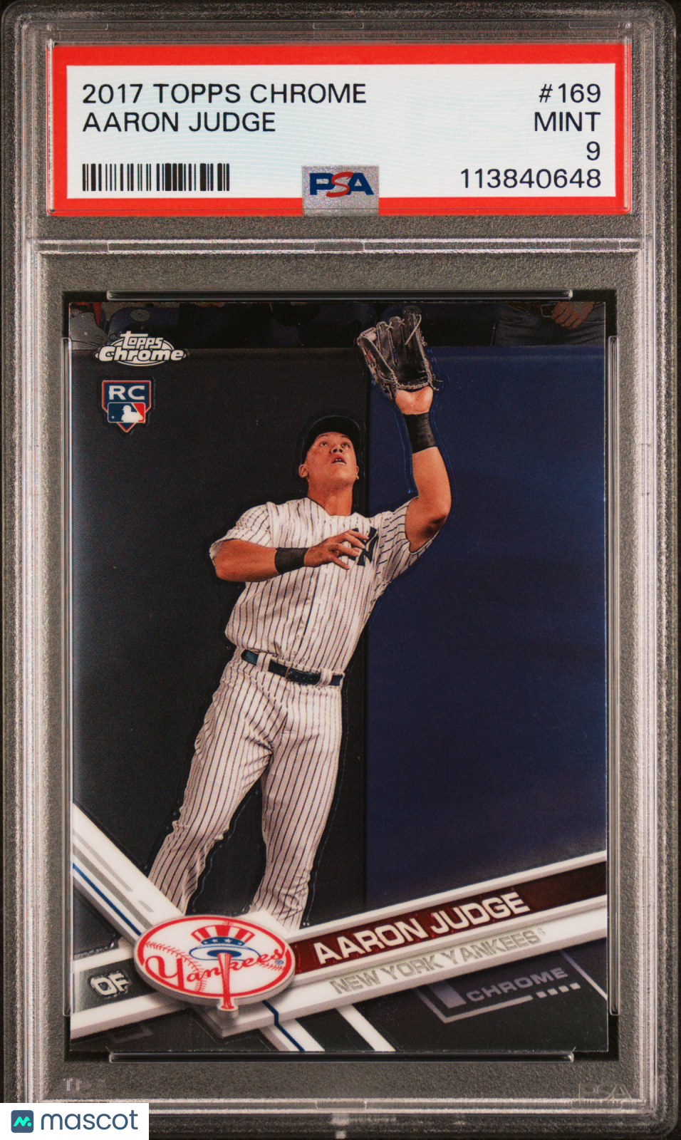 2017 Topps Chrome Aaron Judge #169 PSA 9