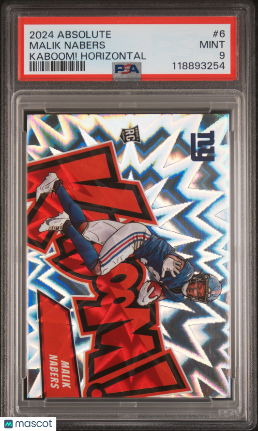 2024 Panini Absolute Kaboom! Horizontal Malik Nabers #6 PSA 9