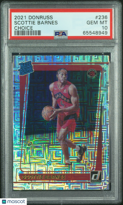 2021 Panini Donruss Scottie Barnes #236 Choice PSA 10