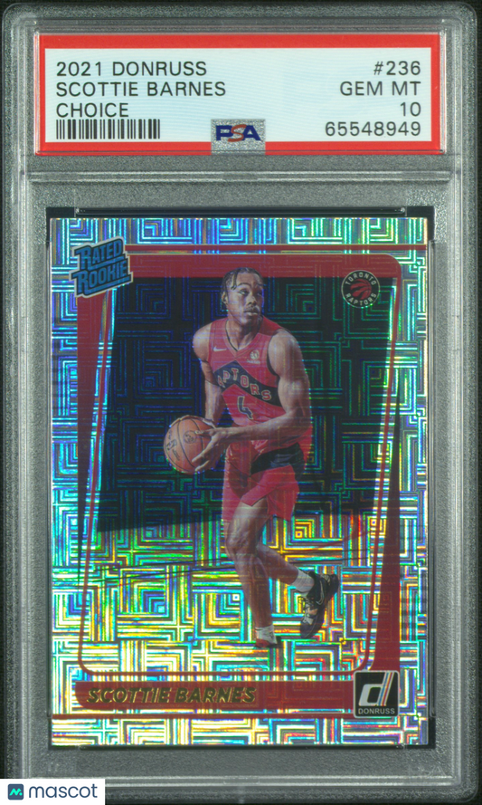 2021 Panini Donruss Scottie Barnes #236 Choice PSA 10