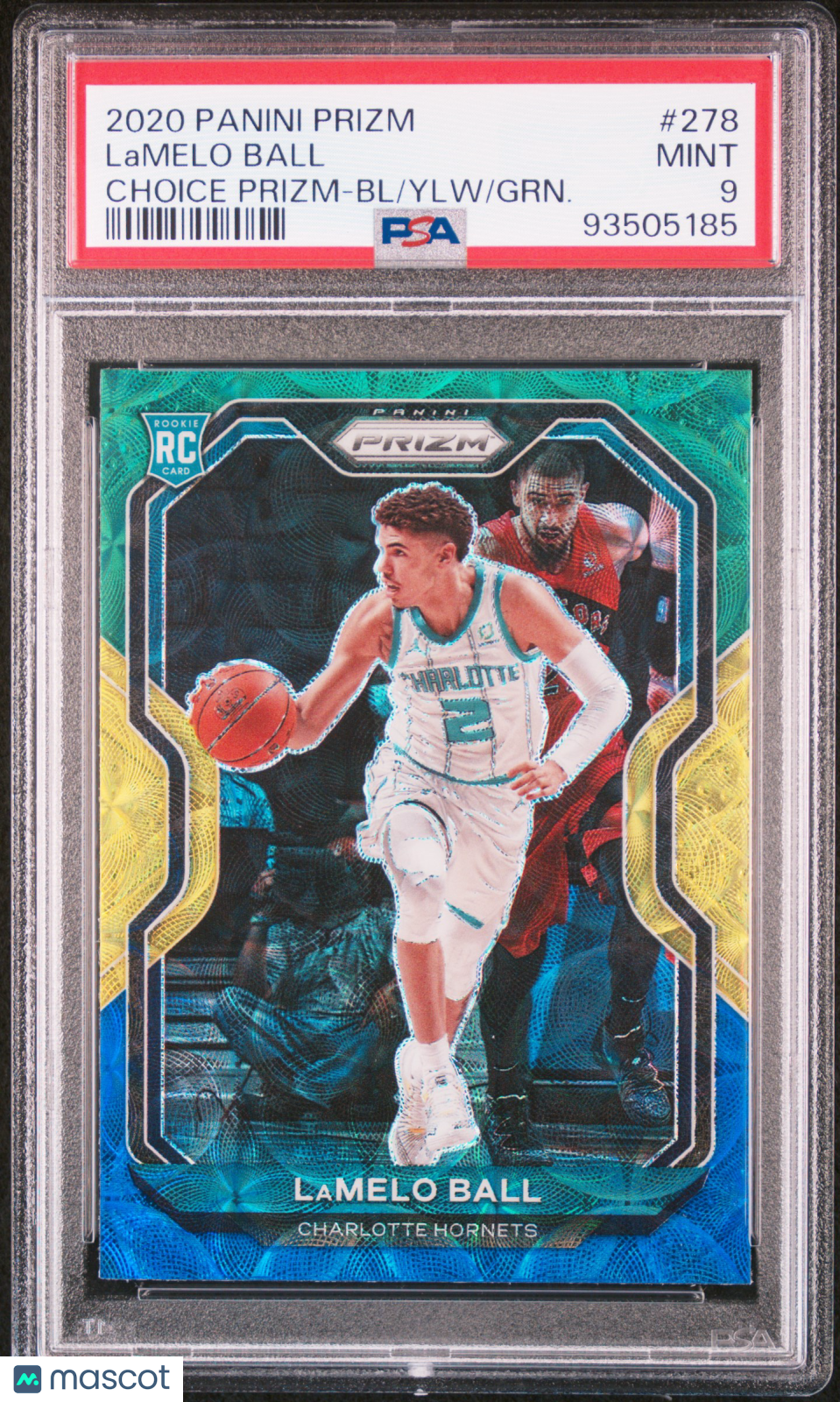 2020 Panini Prizm Lamelo Ball #278 Choice BL Ylw GRN. PSA 9