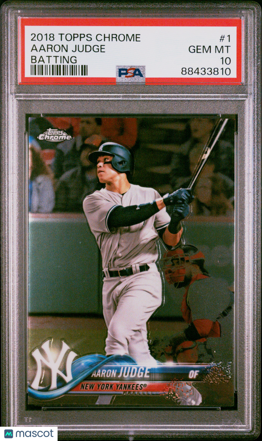 2018 Topps Chrome Aaron Judge #1 Batting PSA 10