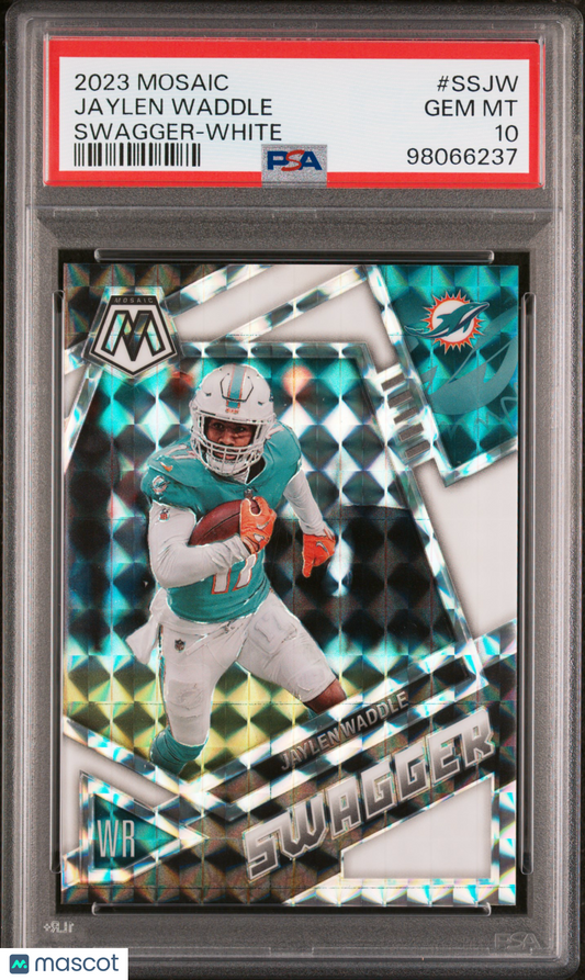 2023 Panini Mosaic Swagger Jaylen Waddle #SSJW White PSA 10