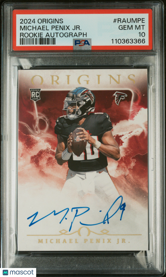 2024 Panini Origins Rookie Autographs Michael Penix JR. #RAUMPE PSA 10