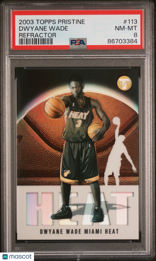 2003 Topps Pristine Dwyane Wade #113 Refractor PSA 8