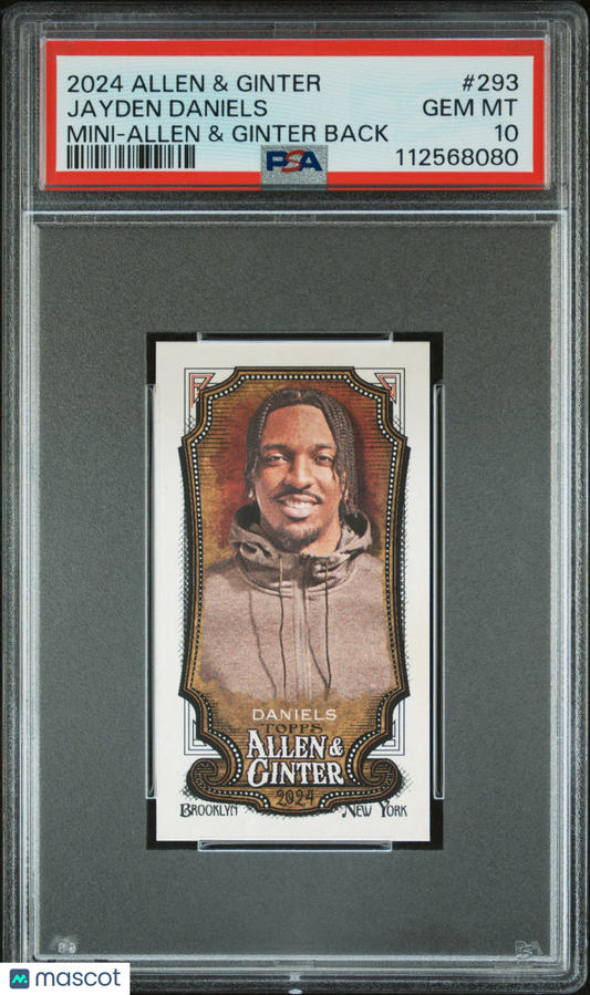 2024 Topps Allen & Ginter Jayden Daniels #293 Mini Back PSA 10